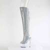 Pleaser - ADORE3019CRS Bottes cuissardes à plateforme - Couleur argent Product image
